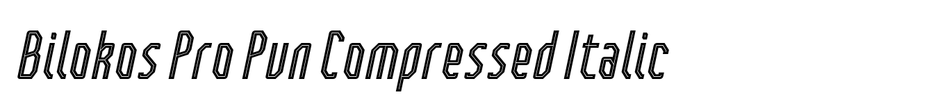 Bilokos Pro Pun Compressed Italic image